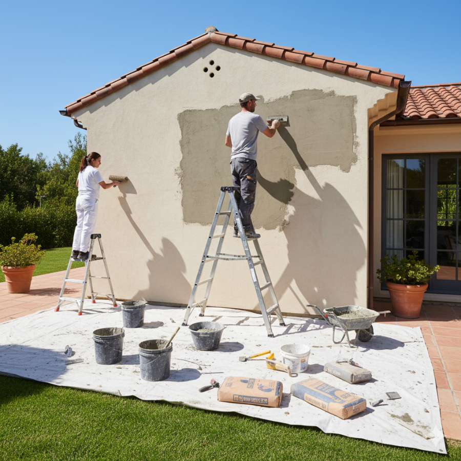 Stucco Repair & Painting